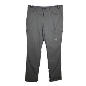 Eddie Bauer First Ascent Pants Womens Size 12 Gray Fleece Lined Stretch Hiking